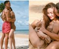 Kim Lý và Hồ Ngọc Hà chụp ảnh tình bể tình trên bãi biển 