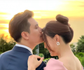Việt Anh tình tứ hôn lên trán Hồng Diễm trong dự án phim Người vợ tốt 