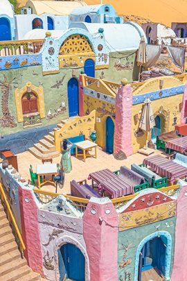 Ngôi làng đầy màu sắc tại Ai Cập