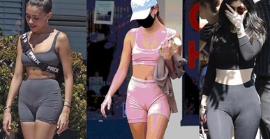 Diện quần tập gym ra phố, nhiều hot girl đình đám Hollywood lộ "điểm vàng"