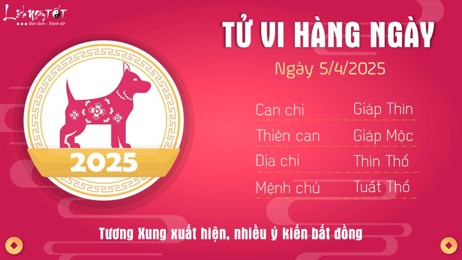 11 Tu vi hang ngay 5-4-2025 - Tuoi Tuat