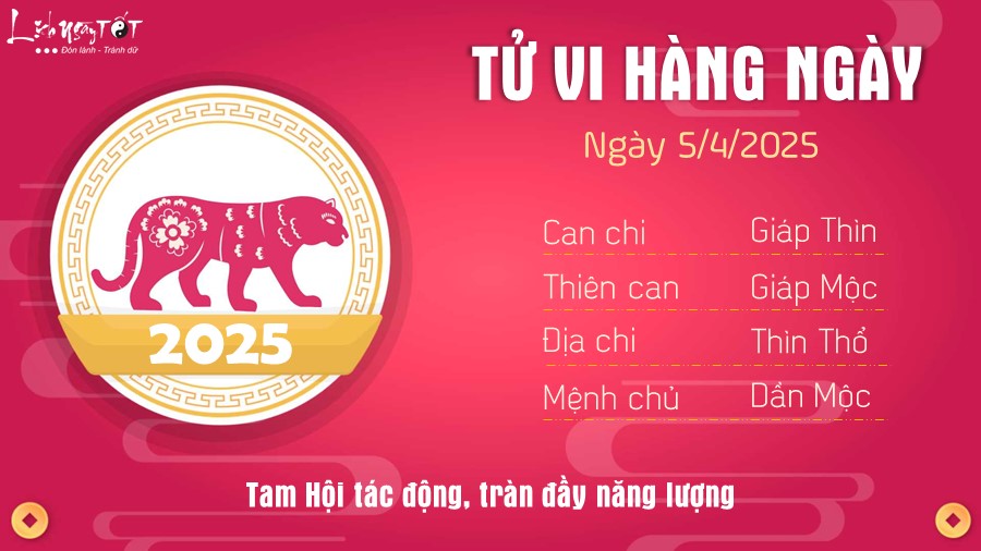 3 Tu vi hang ngay 5-4-2025 - Tuoi Dan