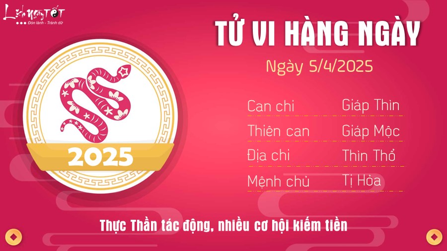 6 Tu vi hang ngay 5-4-2025 - Tuoi Ti