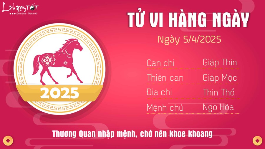 7 Tu vi hang ngay 5-4-2025 - Tuoi Ngo