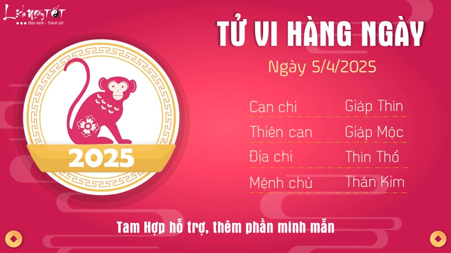 9 Tu vi hang ngay 5-4-2025 - Tuoi Than