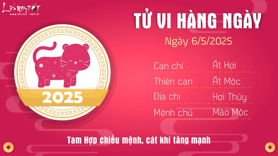 4 Tu vi hang ngay 6-5-2025 - Tuoi Mao