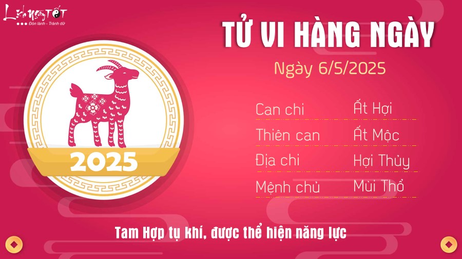 8 Tu vi hang ngay 6-5-2025 - Tuoi Mui